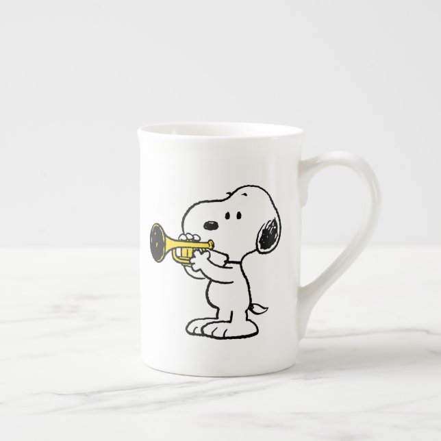 Peanuts | Snoopy Trumpet Player Bone China Mug (Right)