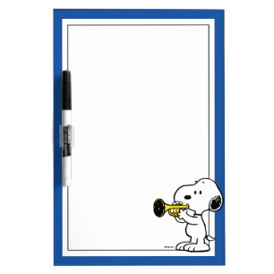 Peanuts   Snoopy Trumpet Player Dry Erase Board