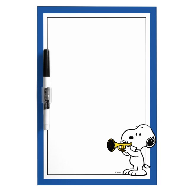Peanuts | Snoopy Trumpet Player Dry Erase Board (Front)