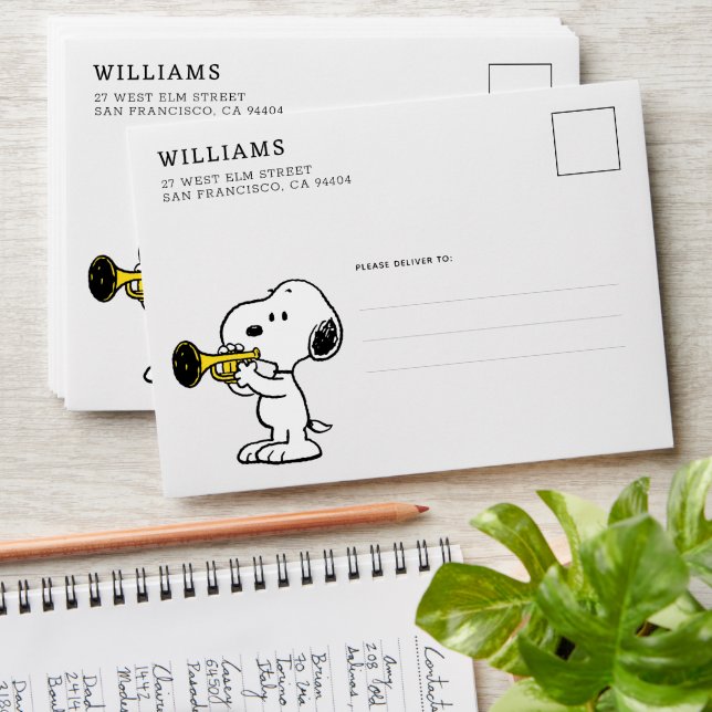 Peanuts | Snoopy Trumpet Player Envelope (Stacked)