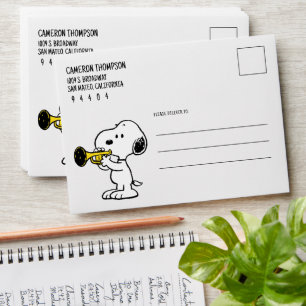 Peanuts Snoopy Trumpet Player Envelope