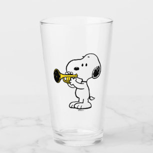Peanuts   Snoopy Trumpet Player Glass