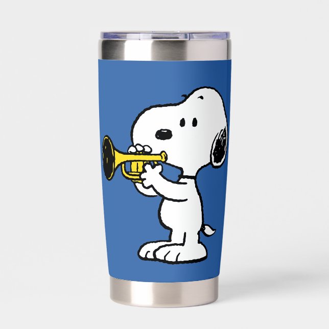 Peanuts | Snoopy Trumpet Player Insulated Tumbler (Front)