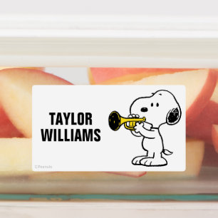 Peanuts Snoopy Trumpet Player Kids' Labels