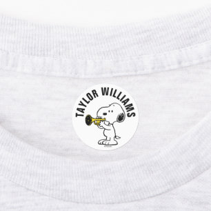 Peanuts Snoopy Trumpet Player Kids' Labels