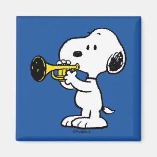 Peanuts   Snoopy Trumpet Player Magnet