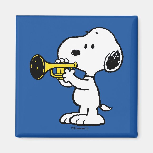 Peanuts | Snoopy Trumpet Player Magnet (Front)