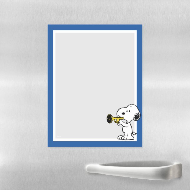 Peanuts | Snoopy Trumpet Player Magnetic Dry Erase Sheet (In Situ)
