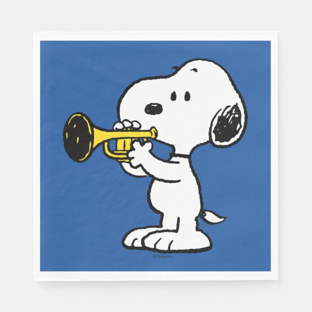 Peanuts | Snoopy Trumpet Player Napkins (Front)