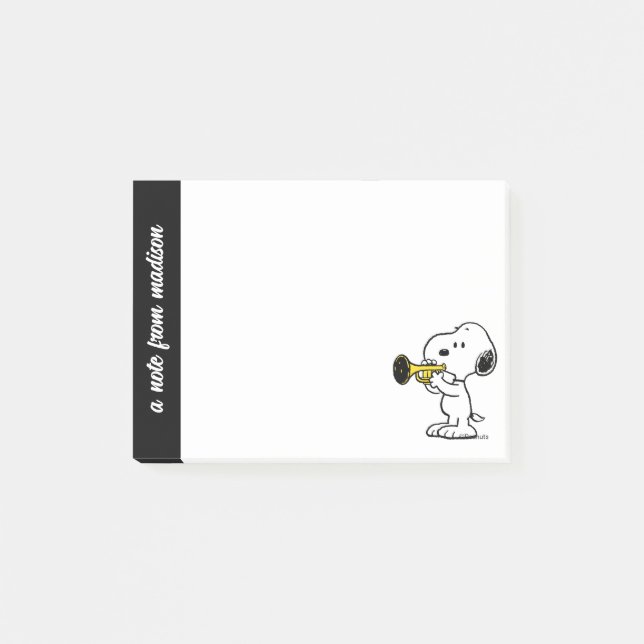 Peanuts | Snoopy Trumpet Player Post-it Notes (Front)