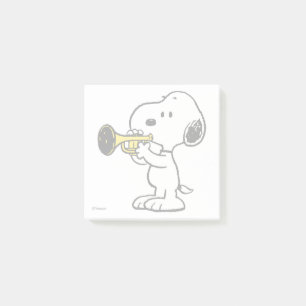 Peanuts Snoopy Trumpet Player Post-it Notes