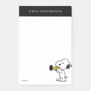 Peanuts Snoopy Trumpet Player Post-it Notes