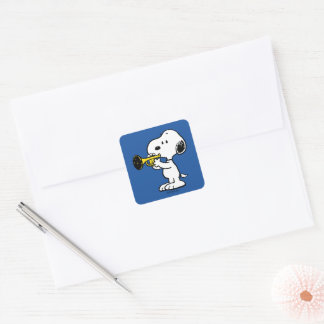 Peanuts | Snoopy Trumpet Player Square Sticker