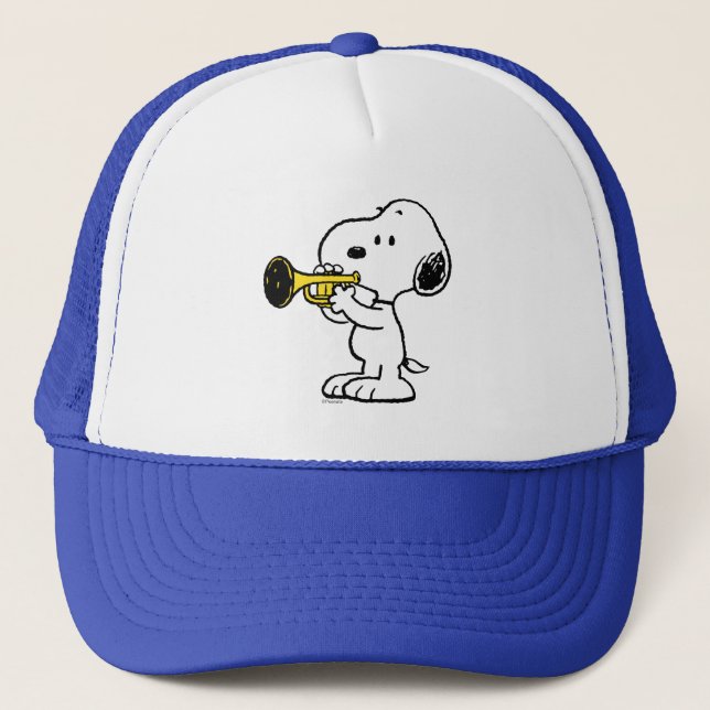 Peanuts | Snoopy Trumpet Player Trucker Hat (Front)