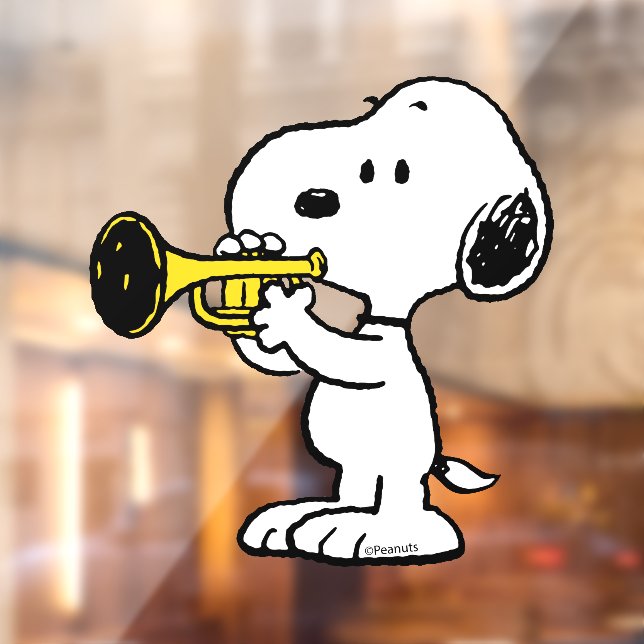 Peanuts | Snoopy Trumpet Player Window Cling (Sheet 2)