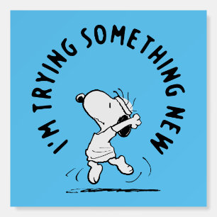 Peanuts   Snoopy Trying Something New Foam Board