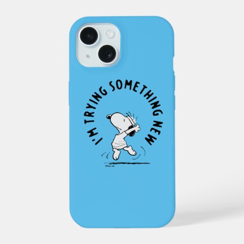 Peanuts  Snoopy Trying Something New iPhone 15 Case