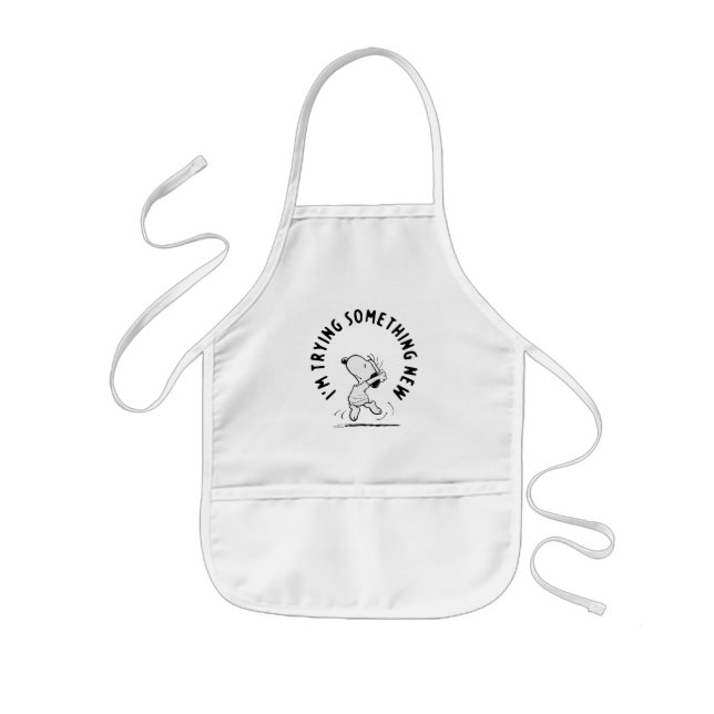 Peanuts | Snoopy Trying Something New Kids' Apron (Front)