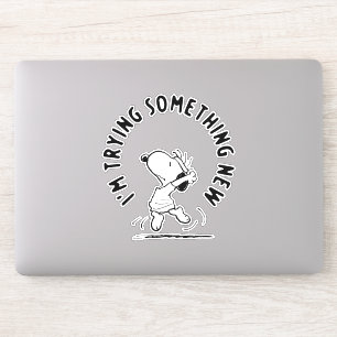 Peanuts   Snoopy Trying Something New Sticker