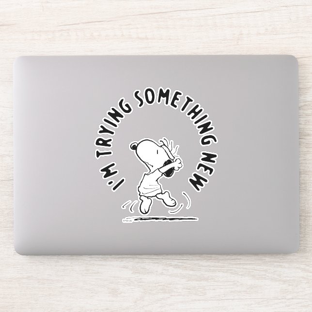 Peanuts | Snoopy Trying Something New Sticker (Computer)