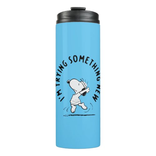 Peanuts  Snoopy Trying Something New Thermal Tumbler
