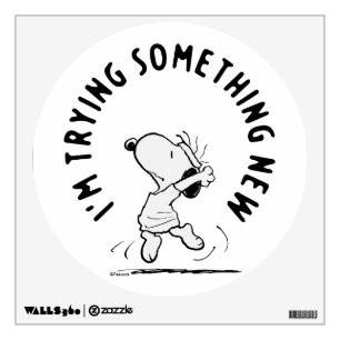 Peanuts   Snoopy Trying Something New Wall Decal