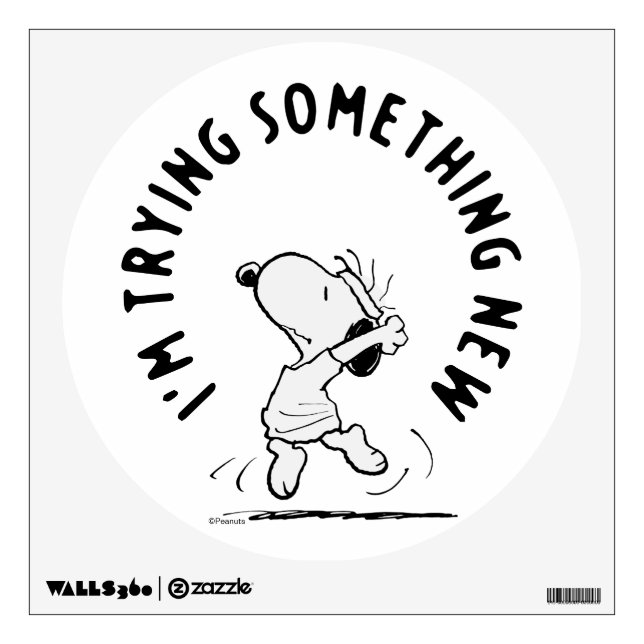 Peanuts | Snoopy Trying Something New Wall Decal (Front)