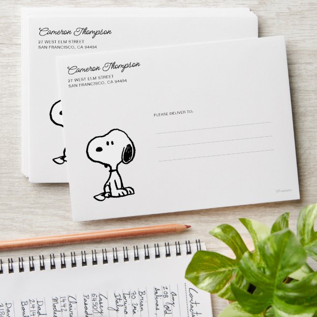 Peanuts | Snoopy Turns Envelope (Stacked)