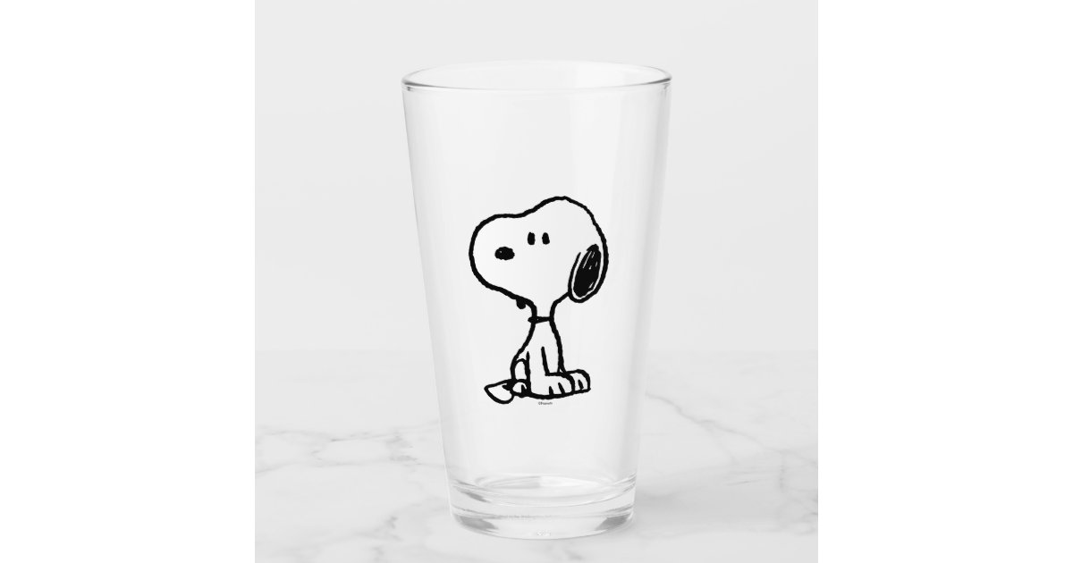 Peanuts Snoopy Glass Cup Personalized Snoopy Glass Can Iced Coffee Glass  Can Snoopy Gift Peanuts Snoopy Peanuts Drinkware 