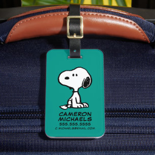 Peanuts Snoopy Turns Luggage Tag
