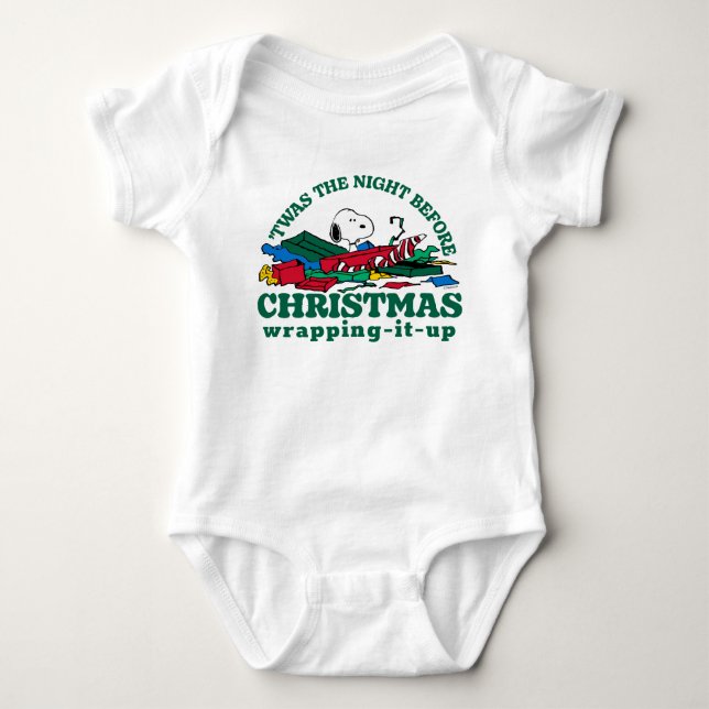 Peanuts | Snoopy 'Twas the Night Before Christmas Baby Bodysuit (Front)
