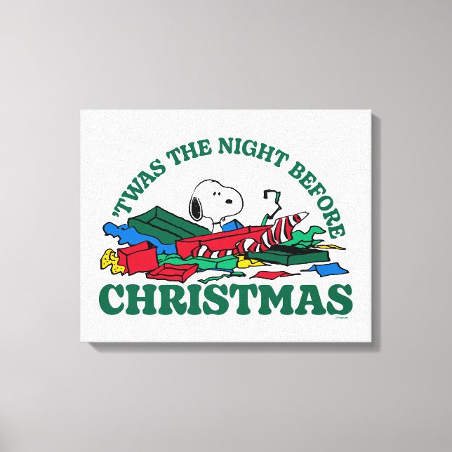 Peanuts | Snoopy 'Twas the Night Before Christmas Canvas Print (Front)