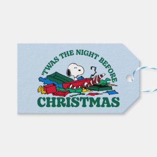 Peanuts Snoopy 'Twas the Night Before Christmas Gift Tags