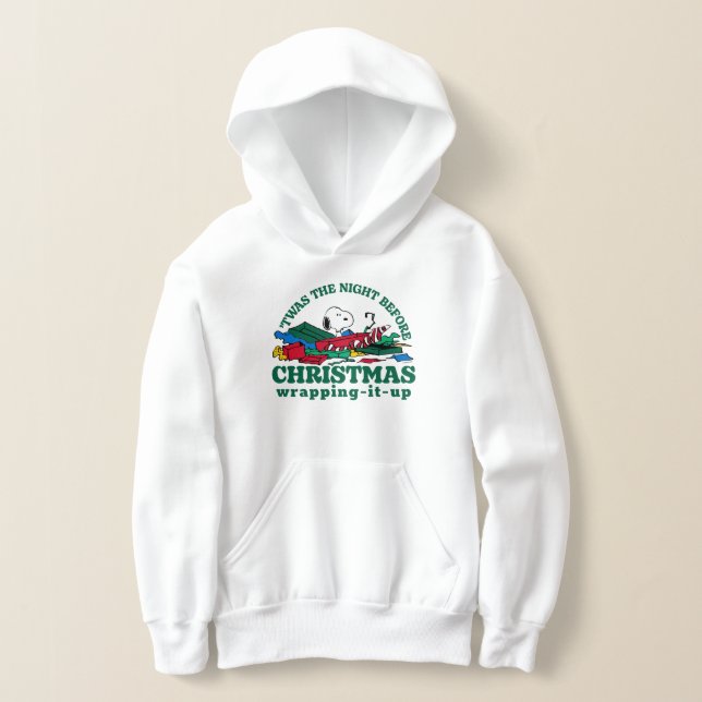 Peanuts | Snoopy 'Twas the Night Before Christmas Hoodie (Laydown)