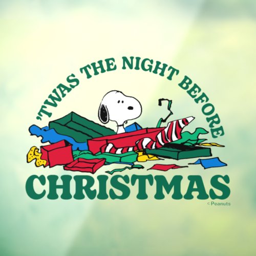 Peanuts  Snoopy Twas the Night Before Christmas Window Cling