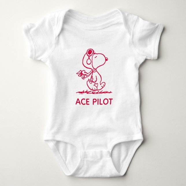 Peanuts | Snoopy USA Land of the Free Baby Bodysuit (Front)