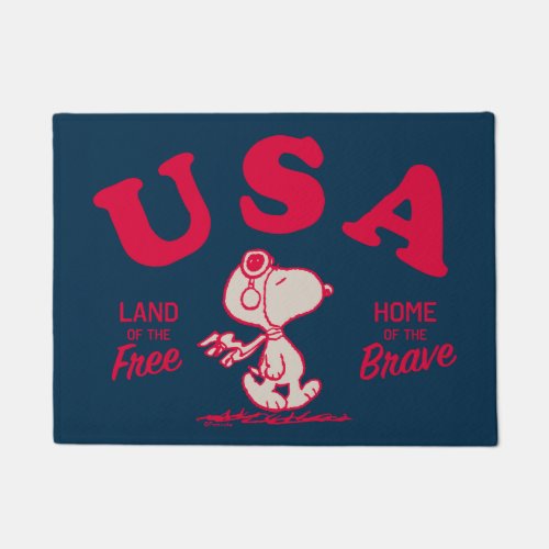 Peanuts  Snoopy USA Land of the Free Doormat