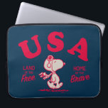 Peanuts | Snoopy USA Land of the Free Laptop Sleeve<br><div class="desc">Check out this cute Peanuts design featuring Snoopy.</div>