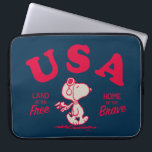 Peanuts | Snoopy USA Land of the Free Laptop Sleeve<br><div class="desc">Check out this cute Peanuts design featuring Snoopy.</div>