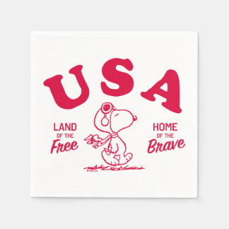 Peanuts | Snoopy USA Land of the Free Napkins