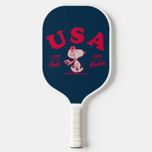 Peanuts Snoopy USA Land of the Free Pickleball Paddle