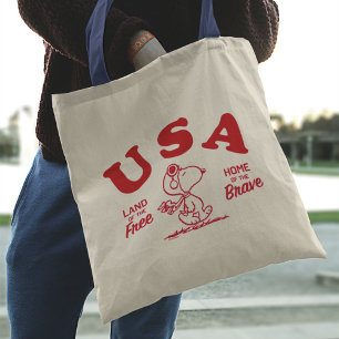 Peanuts Snoopy USA Land of the Free Tote Bag