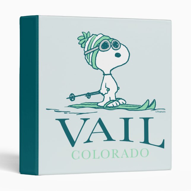Peanuts | Snoopy Vail Colorado 3 Ring Binder (Front/Spine)