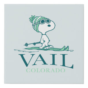 Peanuts Snoopy Vail Colorado Faux Canvas Print