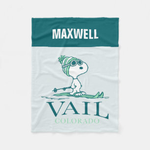 Peanuts Snoopy Vail Colorado Fleece Blanket