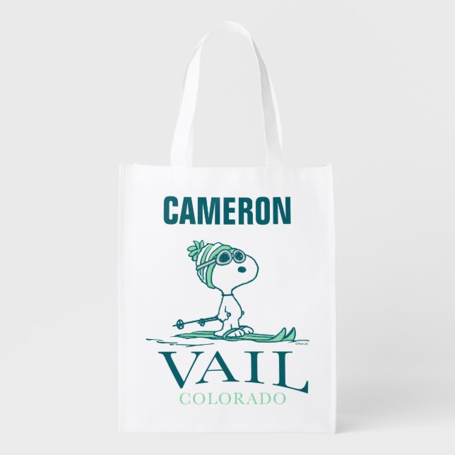Peanuts | Snoopy Vail Colorado Grocery Bag (Front)
