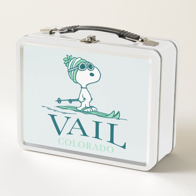 Peanuts | Snoopy Vail Colorado Metal Lunch Box (Front)