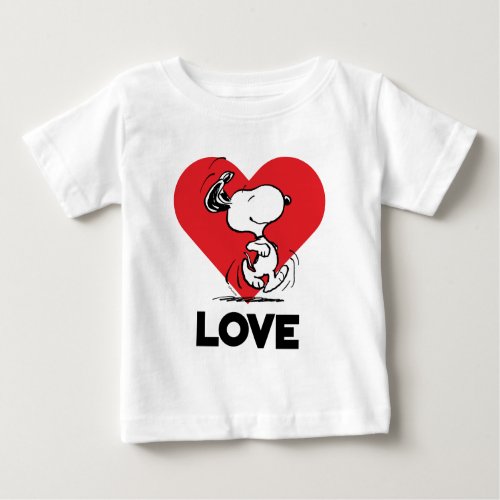 Peanuts  Snoopy Valentines Day Walk Baby T_Shirt