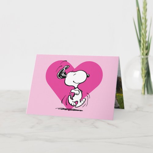 Peanuts  Snoopy Valentines Day Walk Holiday Card
