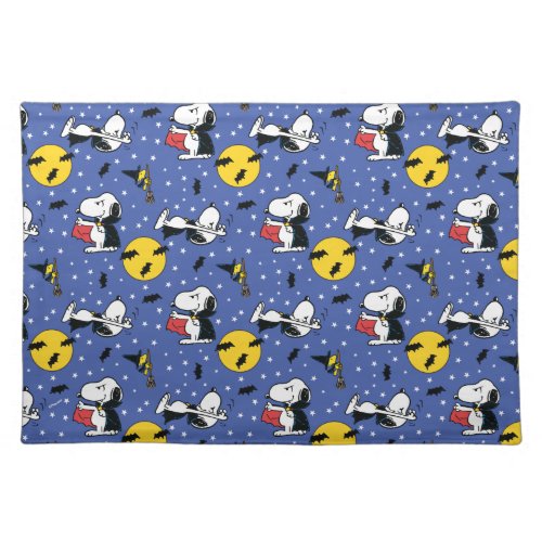 Peanuts  Snoopy Vampire Pattern Cloth Placemat